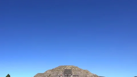 Panoramic view of the "Sun pyramid" Stock Footage 129164652