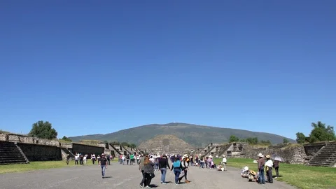 Panoramic view of the "Sun pyramid" Stock Footage 129169552