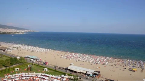 Panoramic view of Sunny Beach Vídeos de archivo 72498820