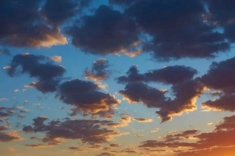 Panoramic view of the sunrise. Stock Photos
