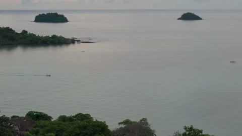 Panoramic view at sunset from the island of Koh Chang, Thailand Video stock 266456838