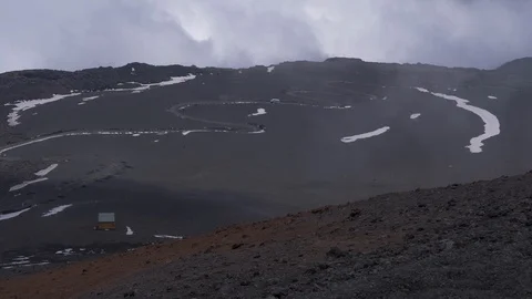 Panoramic view of the surface of the volcano Etna. Sicily, Italy. Video stock 113264130