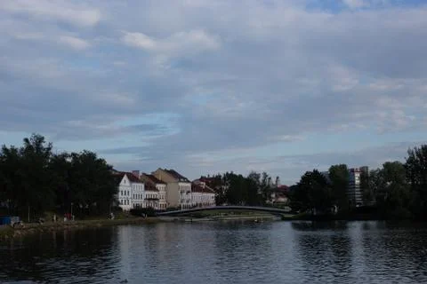Panoramic view of the Svisloch river Stock Photos