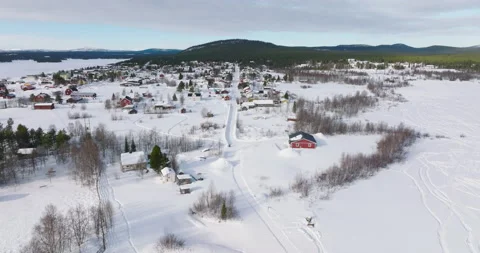 Panoramic view of Swedish Lapland Stock Footage 220023036