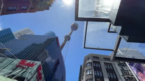 Panoramic view on the Sydney CBD buildings Stock Footage 222754526