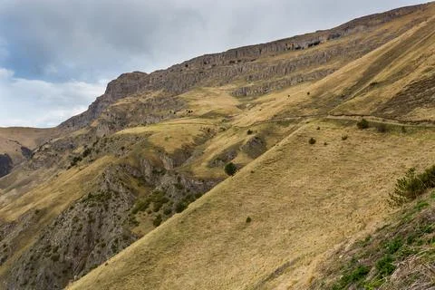 Panoramic view of Table Mountain in Ingushetia, Russia Foto stock