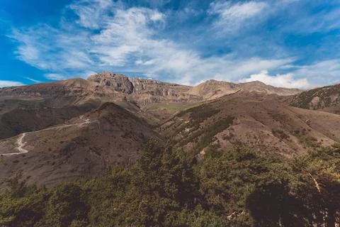 Panoramic view of Table Mountain in Ingushetia, Russia Stock Photos