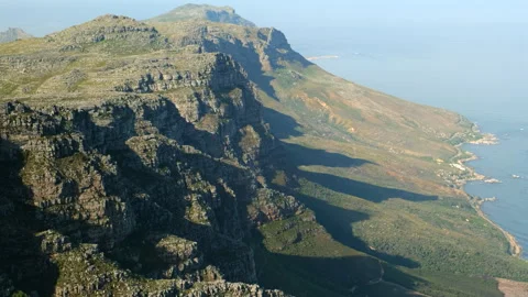 Panoramic view of Table Mountain , Lion's Head near Cape Town, South Africa Stock Footage 295442218