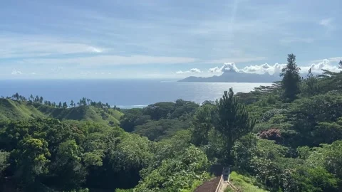 Panoramic view in Tahiti Stock Footage 344546461