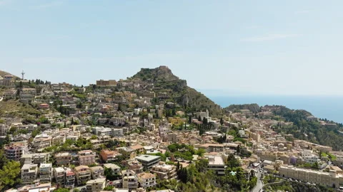 Panoramic View Of Taormina, Italy Stock Footage 279668336