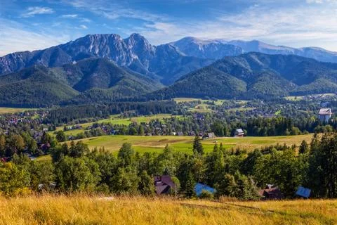Panoramic view of Tatra Mountain Stock Photos