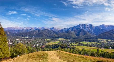 Panoramic view of Tatra Mountain Stock Photos