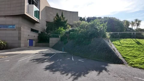 Panoramic View Of the Te Papa Museum Stock Footage 281135647
