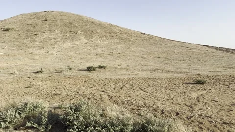Panoramic View of Teli Idris Archaeological Mound near Harran, Turkey Stock Footage 321758647