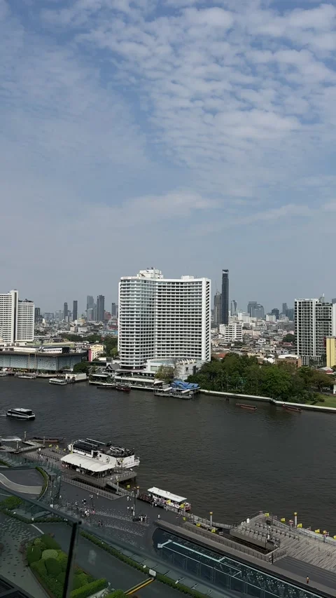 Panoramic view from Terrace of ICONSIAM Stock Footage 346244931