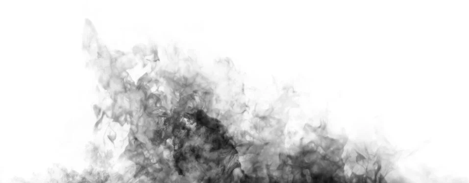 Panoramic view. Texture of burn fire explosion. Black and White flames on iso Stock Illustration