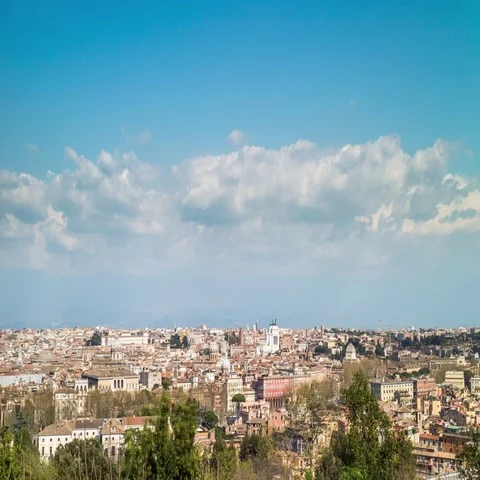 Panoramic view timelapse of Rome, Italy 스톡 동영상 69543523