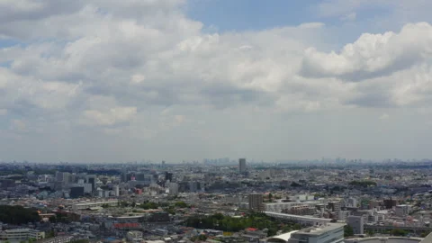 Panoramic view of Tokyo from a drone_09 Stock Footage 133290075