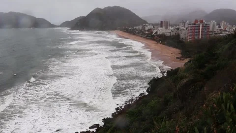 Panoramic view of Tombo Beach from Mirante das Galhetas Video stock 312495643