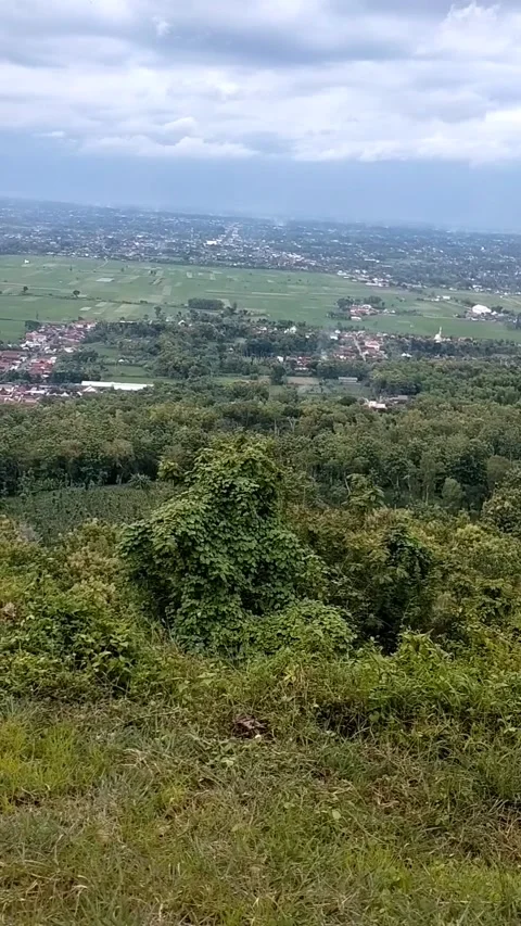Panoramic view from the top of the hill Stock Footage 325652399
