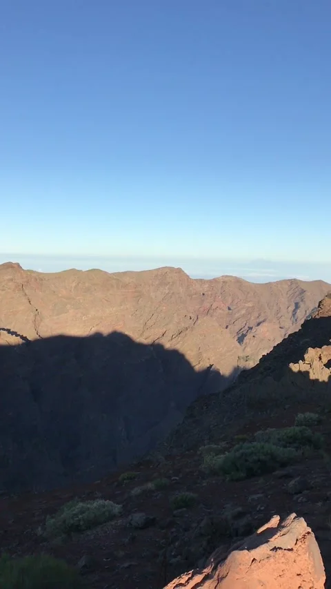 A panoramic view of the top of Roque de los Muchachos on the island of La Stock Footage 331764421