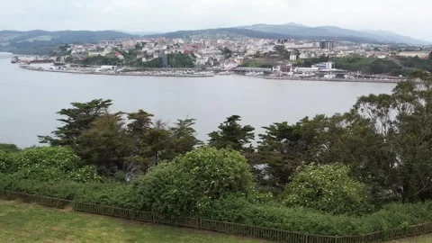 Panoramic view of the town of Ribadeo - 153 Stock Footage 310196399