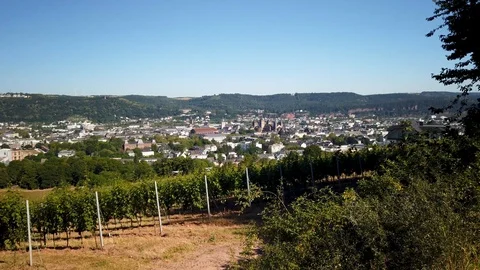 Panoramic view of Trier, Germany Video stock 124421372