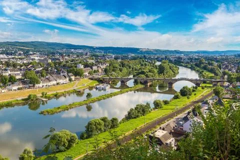 Panoramic view of Trier Stock Photos