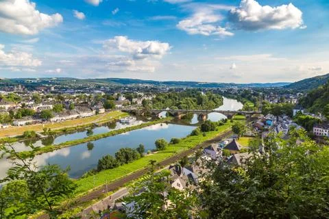 Panoramic view of Trier Stock Photos