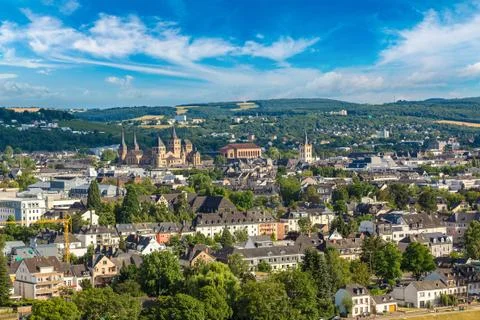 Panoramic view of Trier Stock Photos