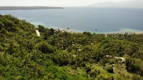 Panoramic View of Tropical Island Stock Footage 152862917