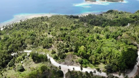 Panoramic View of Tropical Island Stock Footage 152867238