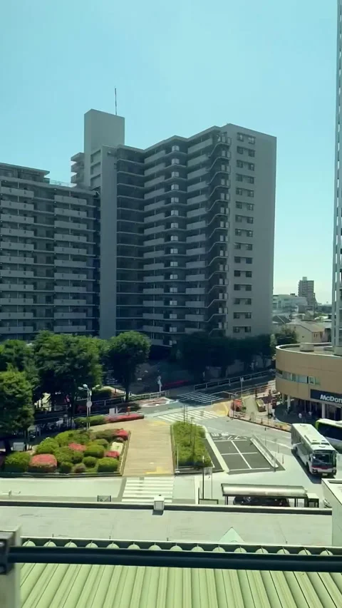 A panoramic view of an urban skyline featuring various buildings Stock Footage 314112171