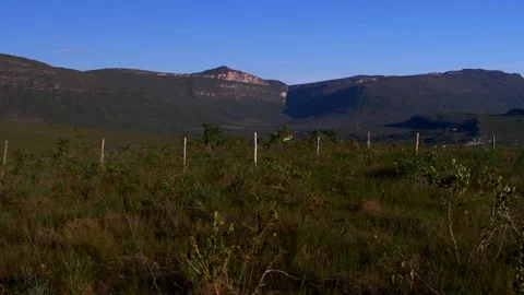 Panoramic view of the Vale do Capao in Chapada Diamantina, Bahia, Brazil Stock Footage 205125651