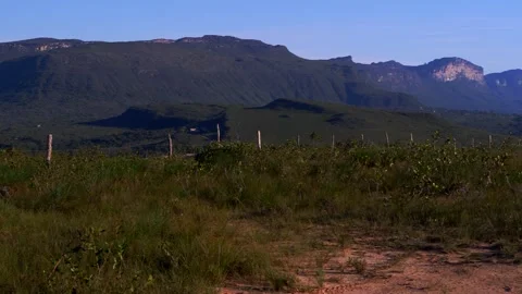 Panoramic view of the Vale do Capao in Chapada Diamantina, Bahia, Brazil Video stock 205125677