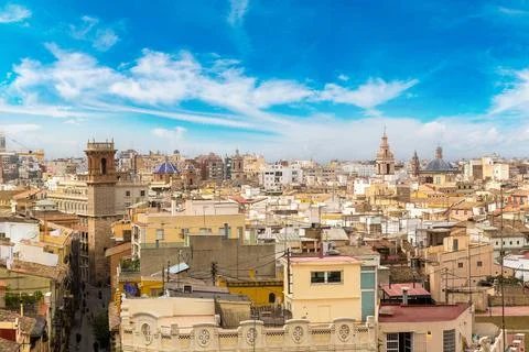 Panoramic view of Valencia Stock-Fotos