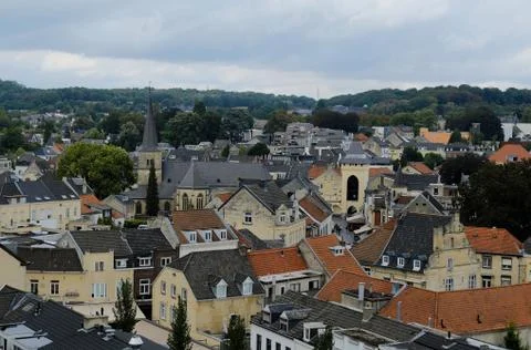Panoramic view from Valkenburg Castle Stock Photos