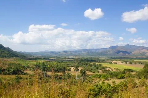 Panoramic view of Valle de los Ingenios, Trinidad, Cuba Stock Photos