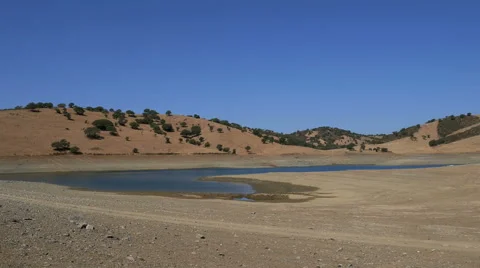 Panoramic View of the Valley with Lake Stock Footage 41295552