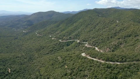 Panoramic view of a valley landscape, natural forest in Sardinia Video stock 243825451