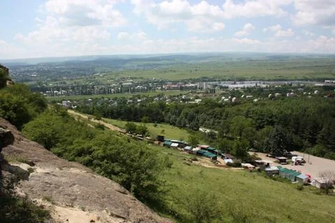 Panoramic view of valley 写真素材