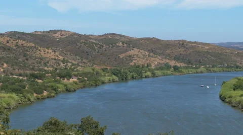 Panoramic View of the Valley with River Video stock 41424719