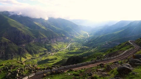 Panoramic view of Vardzia cave city-monastery. Vardzia is located in the Stock Footage 101606921