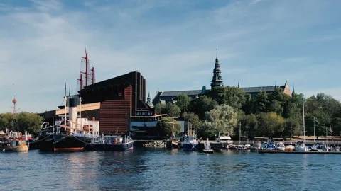 Panoramic View of Vasa Museum and Nordiska Museet 動画素材 119119217