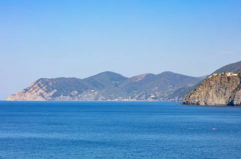Panoramic view of Vernazza Stock Photos