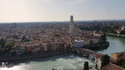 Panoramic view of Verona Stock Footage 269856621
