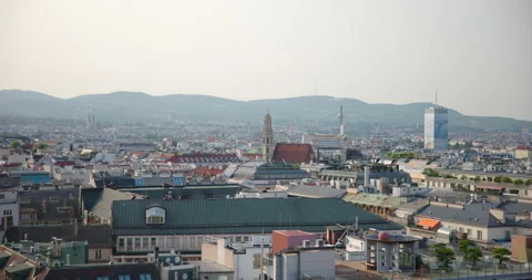Panoramic view of Vienna, Austria Stock Footage 251880381