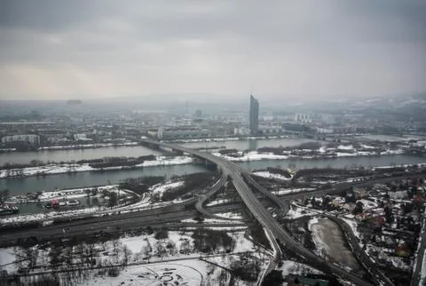 Panoramic view of Vienna Stock Photos