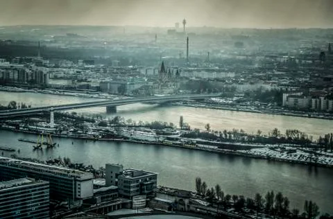 Panoramic view of Vienna Stock Photos