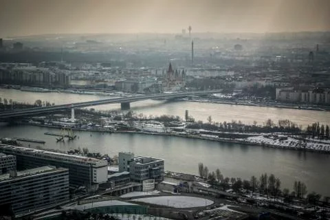 Panoramic view of Vienna Stock Photos